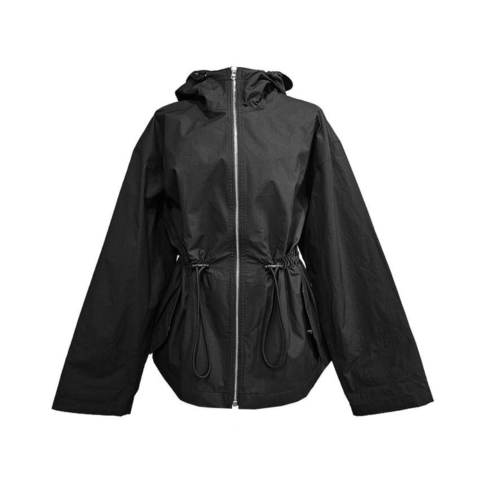 BURBERRY Hooded Windbreaker Jacket with Drawstring