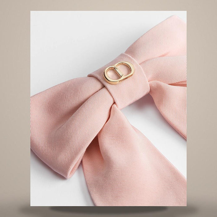 DIOR Pale Pink Grosgrain-Effect Technical Fabric Large Bow Hea CPA00267EGGR C402