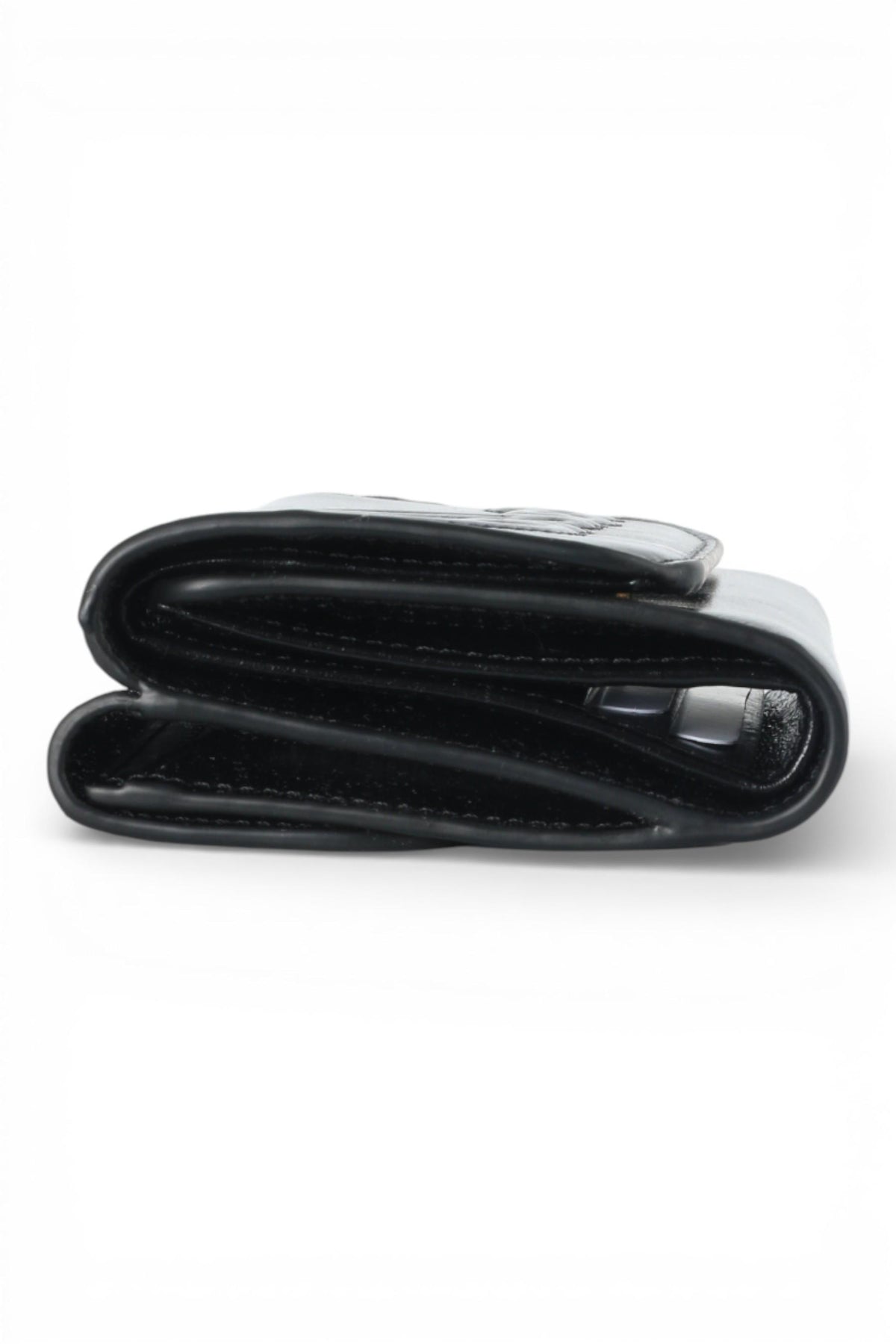 Chloe C Trifold Wallet Black Women’s Leather Small Wallet CHC24WP448O16 001