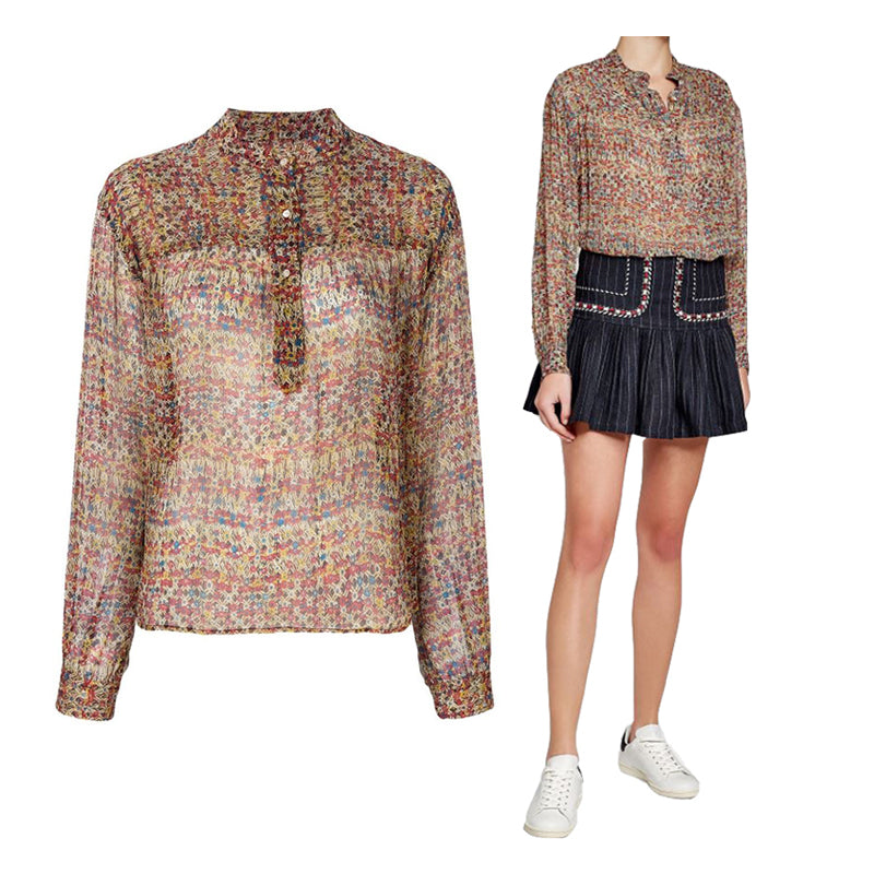 Isabel Marant Women's Multicolor Silk Blouse HT1110 18P029E