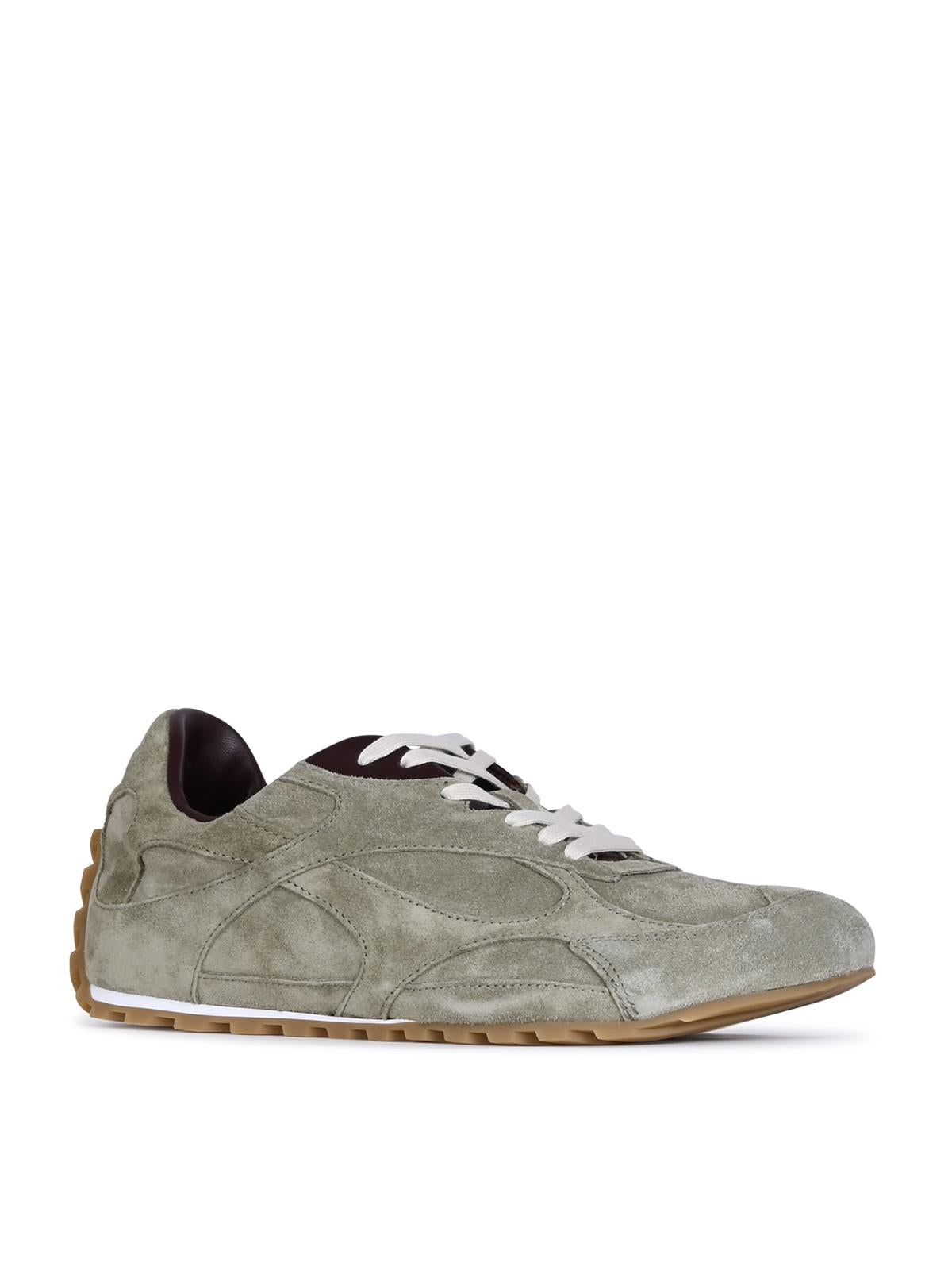 Bottega Veneta White Leather Low-Top Sneakers