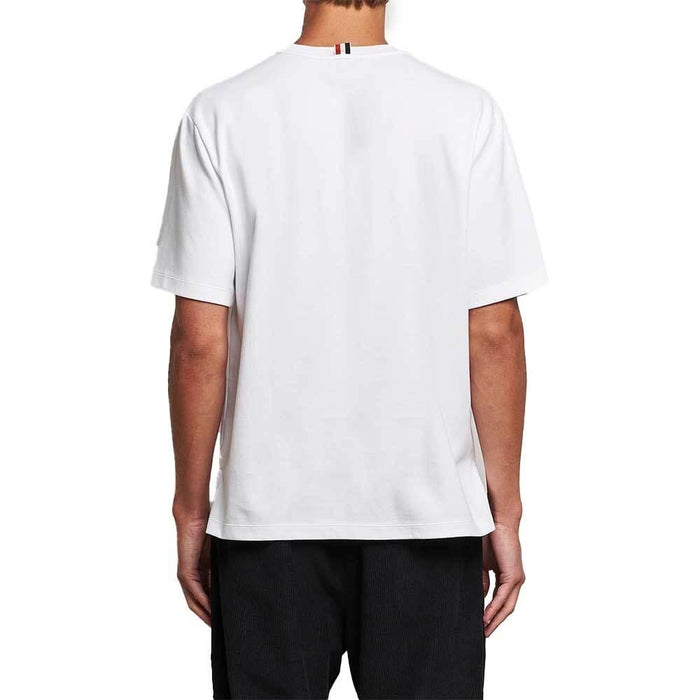 THOM BROWNE Oversized Short Sleeve Pocket T-Shirt White Men