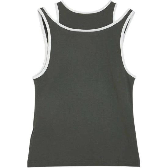 PUMA Women’s Sleeveless T-Shirt White Cotton Tank Top