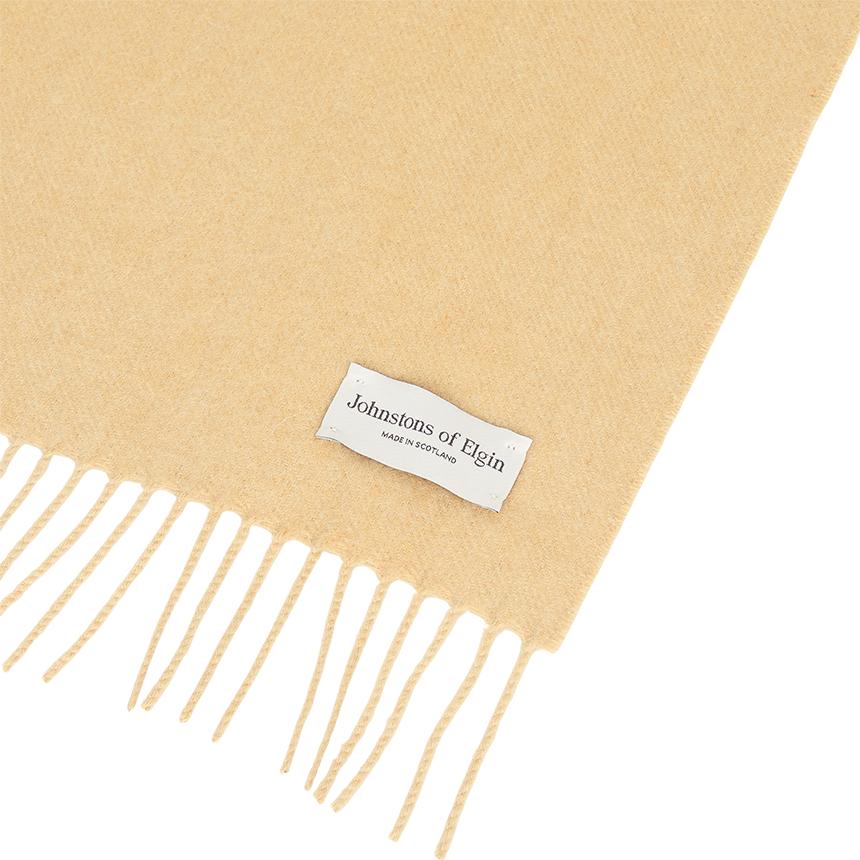 Johnstons of Elgin Cashmere Unisex Scarf HB4315 CAMEL