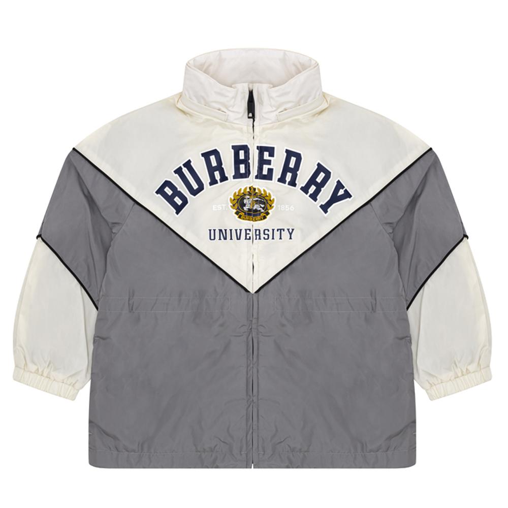 BURBERRY Women’s Logo Print Windbreaker Jacket Black