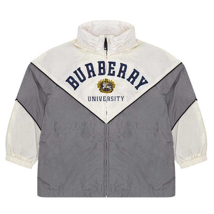 BURBERRY Women’s Logo Print Windbreaker Jacket Black