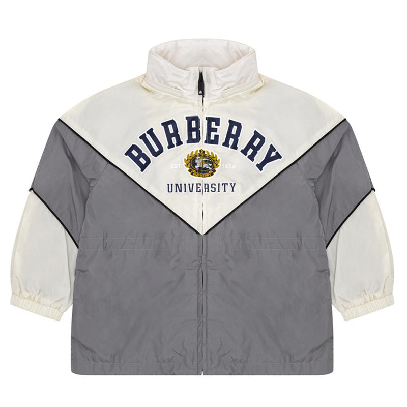 BURBERRY Women’s Logo Print Windbreaker Jacket Black