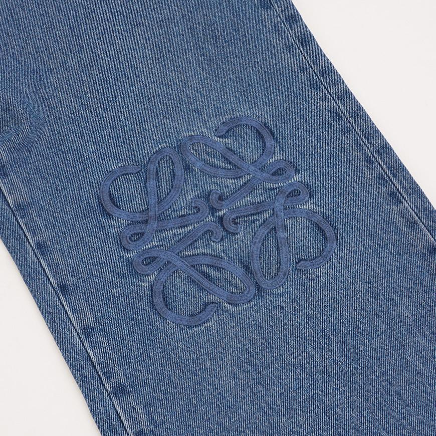 LOEWE Men’s Anagram Baggy Jeans Denim Pants H526Y11X97 5320