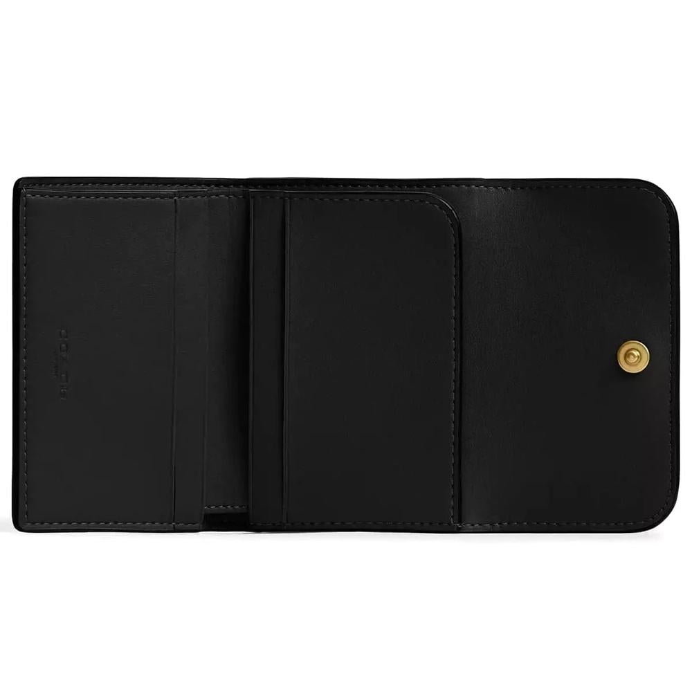 Coach Essential Leather Card Holder Compact Wallet Black