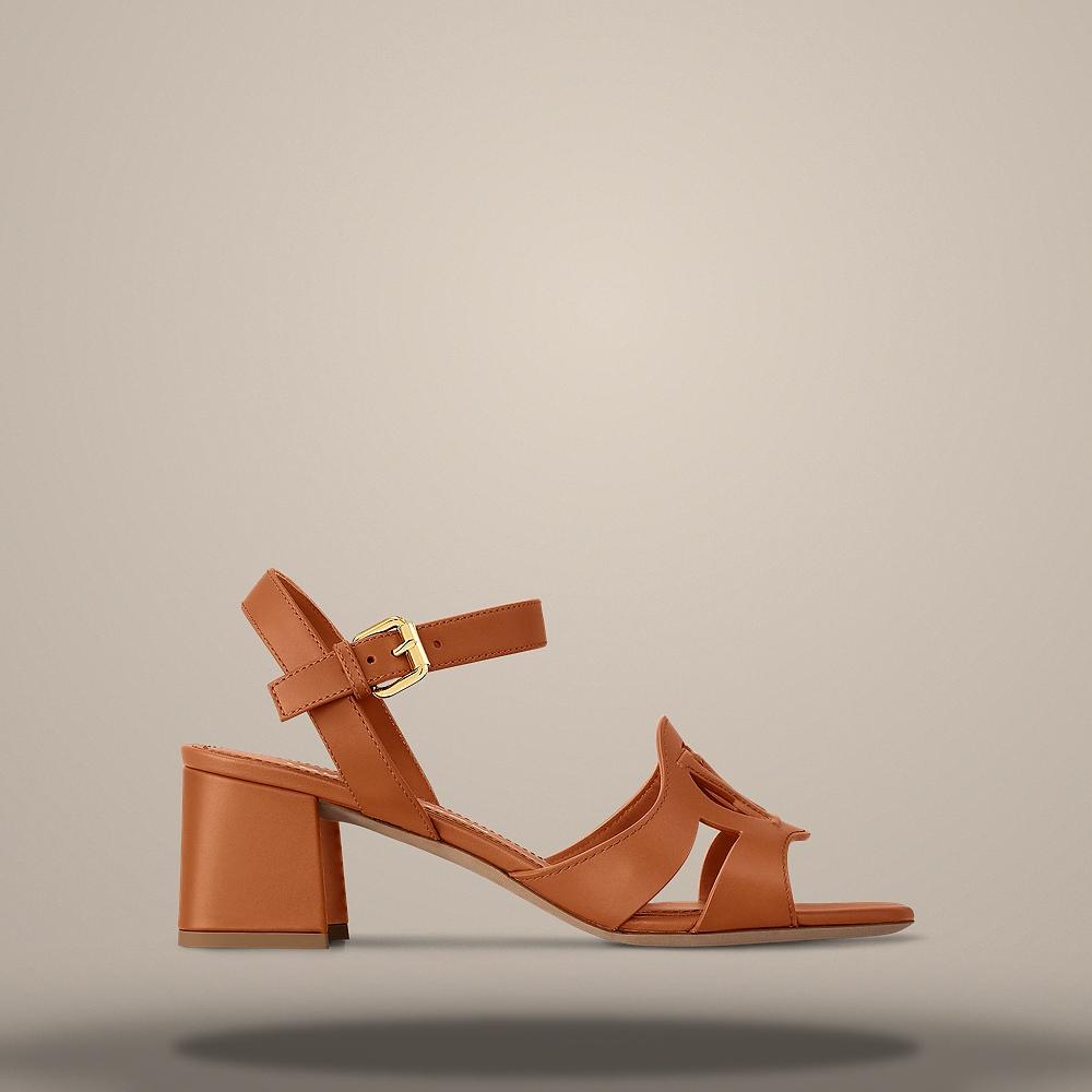 Louis Vuitton Men's Cognac Brown Leather Sandals 1ACIOR