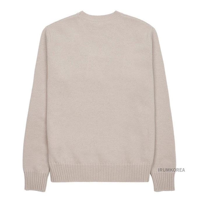 Max Mara Women’s Crewneck Knit Sweater Beige Wool