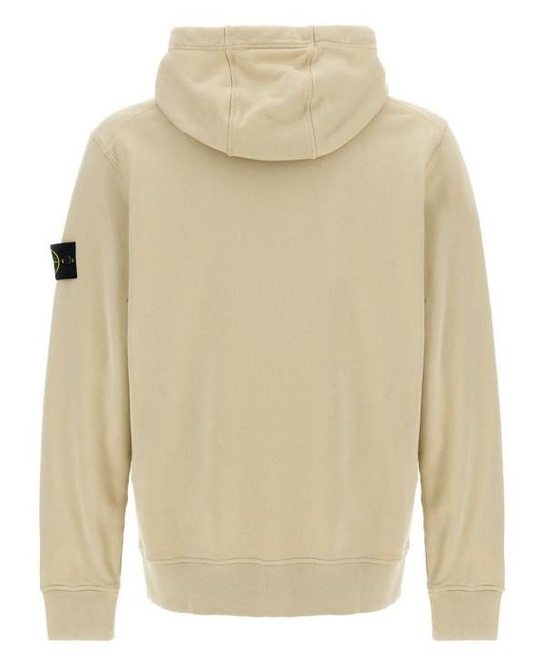 STONE ISLAND Cotton Fleece Hooded Sweatshirt Gray Men