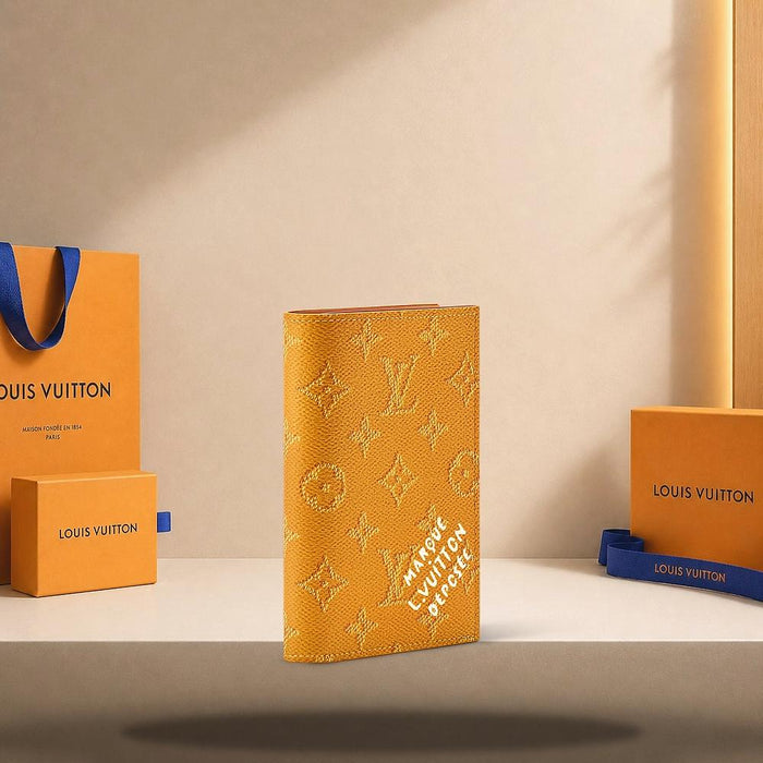 Louis Vuitton Saffron Yellow Passport Cover Wallet M26834