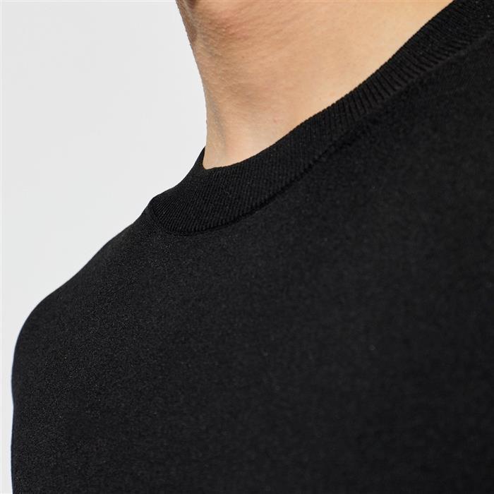 AMI Short Sleeve Crewneck Sweater Men’s Black Knit