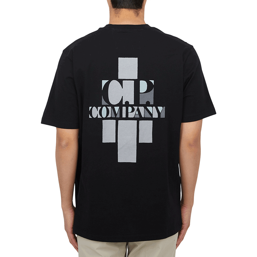 CP Company Graphic Black Short Sleeve T-Shirt 18CMTS144A