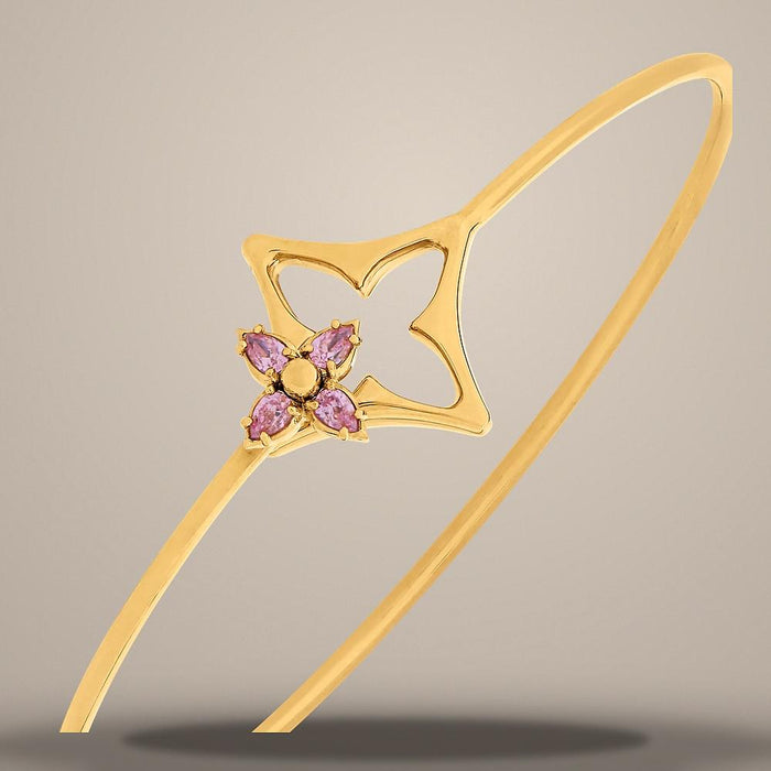 Louis Vuitton Flowergram Strass Bracelet Gold-Tone Metal