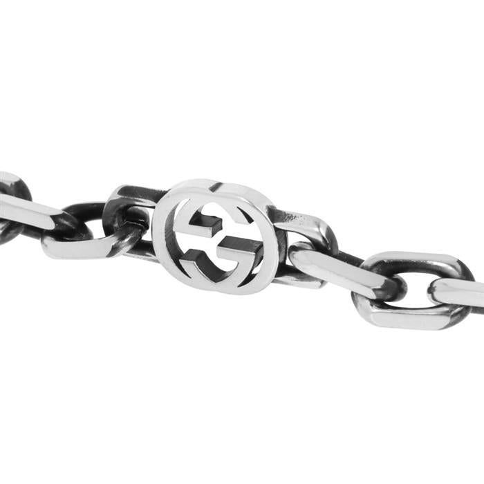 GUCCI Interlocking G Silver Necklace YBB616941 001