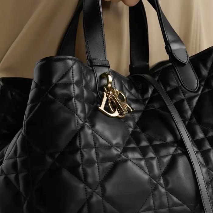 DIOR Toujours Large Tote Bag Black Leather M2820OSHJ M900
