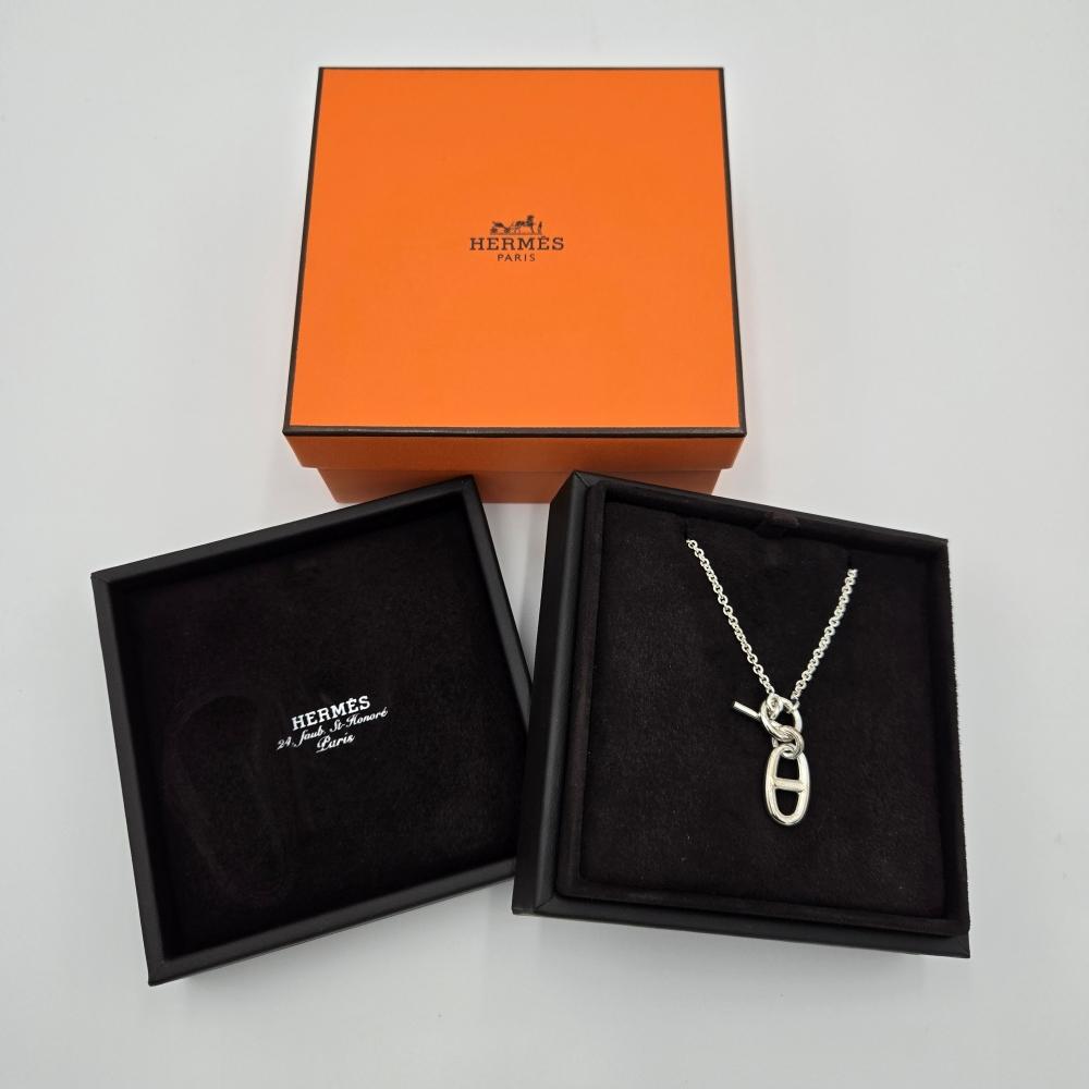 HERMES Chaine d’Ancre Silver Pendant Necklace H104141B00