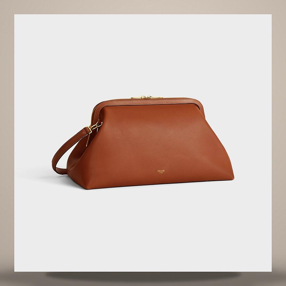 CELINE Medium Classic Panier Palm Leaf Calfskin Tan Tote Bag 192622CGG 04LU