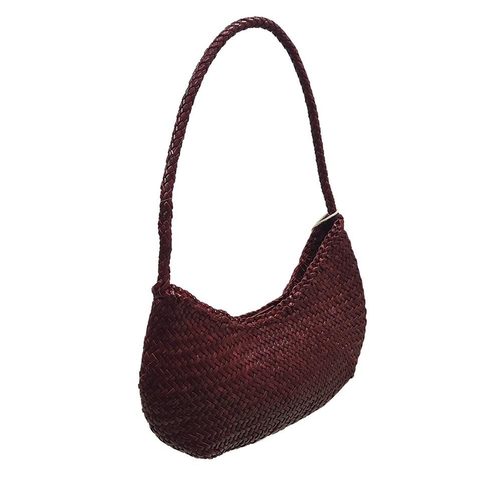Dragon Diffusion Nova Luna Leather Shoulder Bag for Women 8020 BORDO