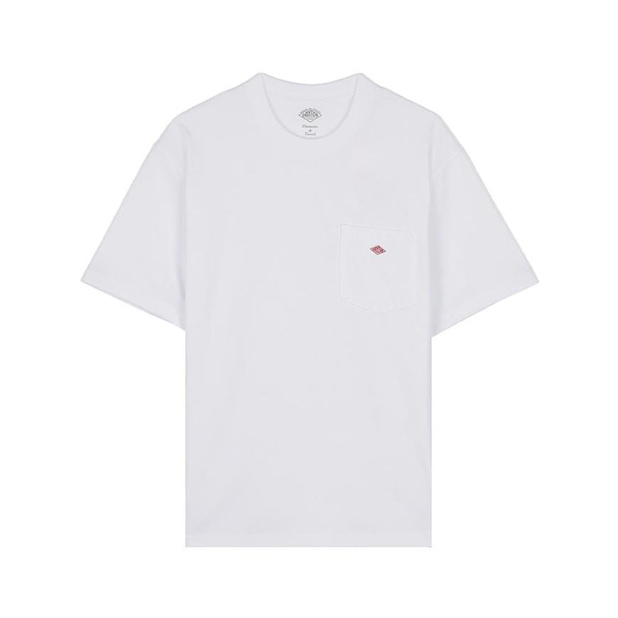 DANTON Men's Short Sleeve Pocket T-Shirt C0198 TCB WHITE