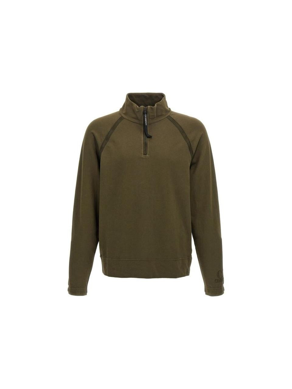 CP Company Light Fleece Polo Sweatshirt Hooded Top for Men