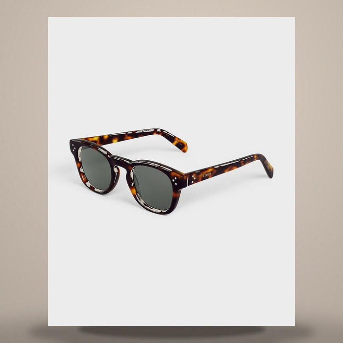 CELINE Black Frame Acetate Stripe Havana Sunglasses 4S232CPLB 19SH