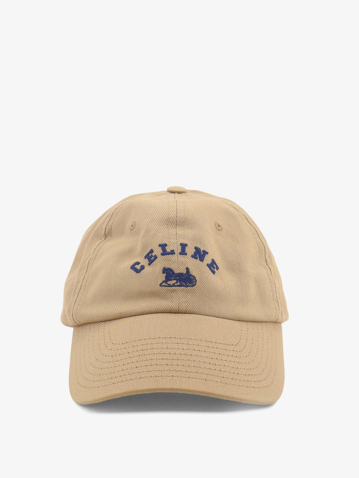 CELINE Silver Leather Baseball Cap