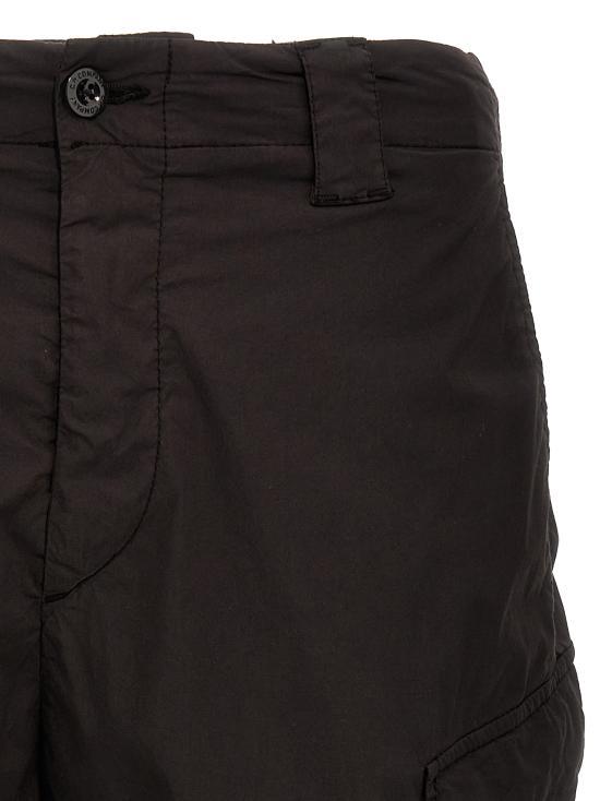 CP Company Black Cotton Drawstring Cargo Shorts 16CMBE292 A006439 G999
