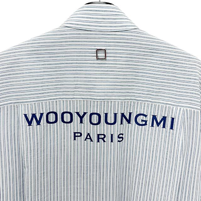 WOOYOUNGMI Striped Long-Sleeve Shirt with Back Logo W261SH07 827L