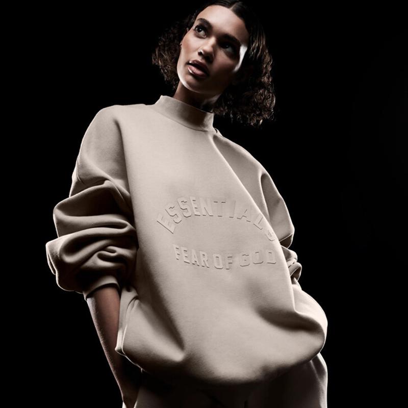Fear of God Essentials Black Crewneck Sweatshirt Women’s