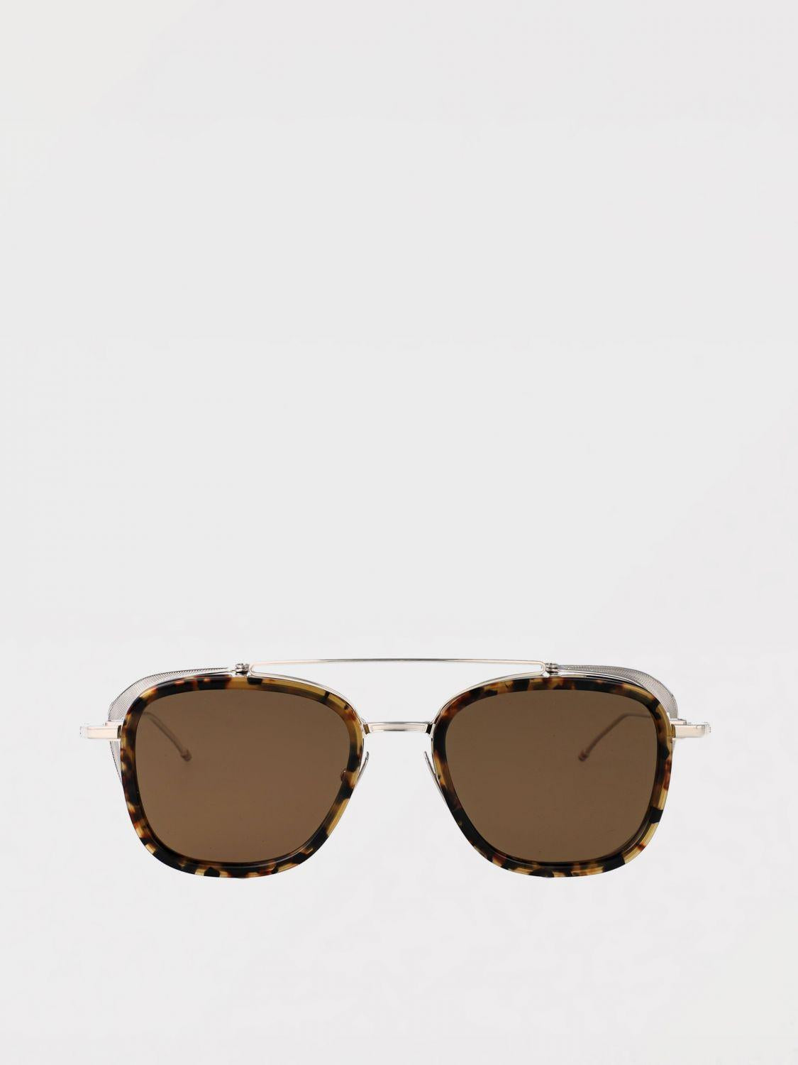 THOM BROWNE Black Acetate Square Sunglasses