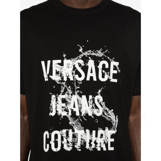 Versace Short Sleeve T-Shirt for Men 80GAHC01 CJ01C 899 BLACK DOM