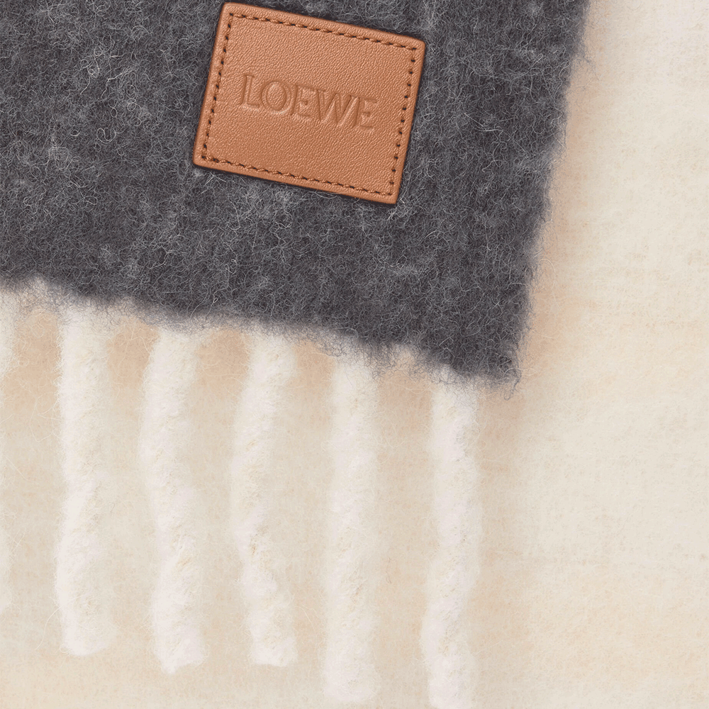 LOEWE Wool Blend Scarf Unisex Muffler F655SS1X02 3429