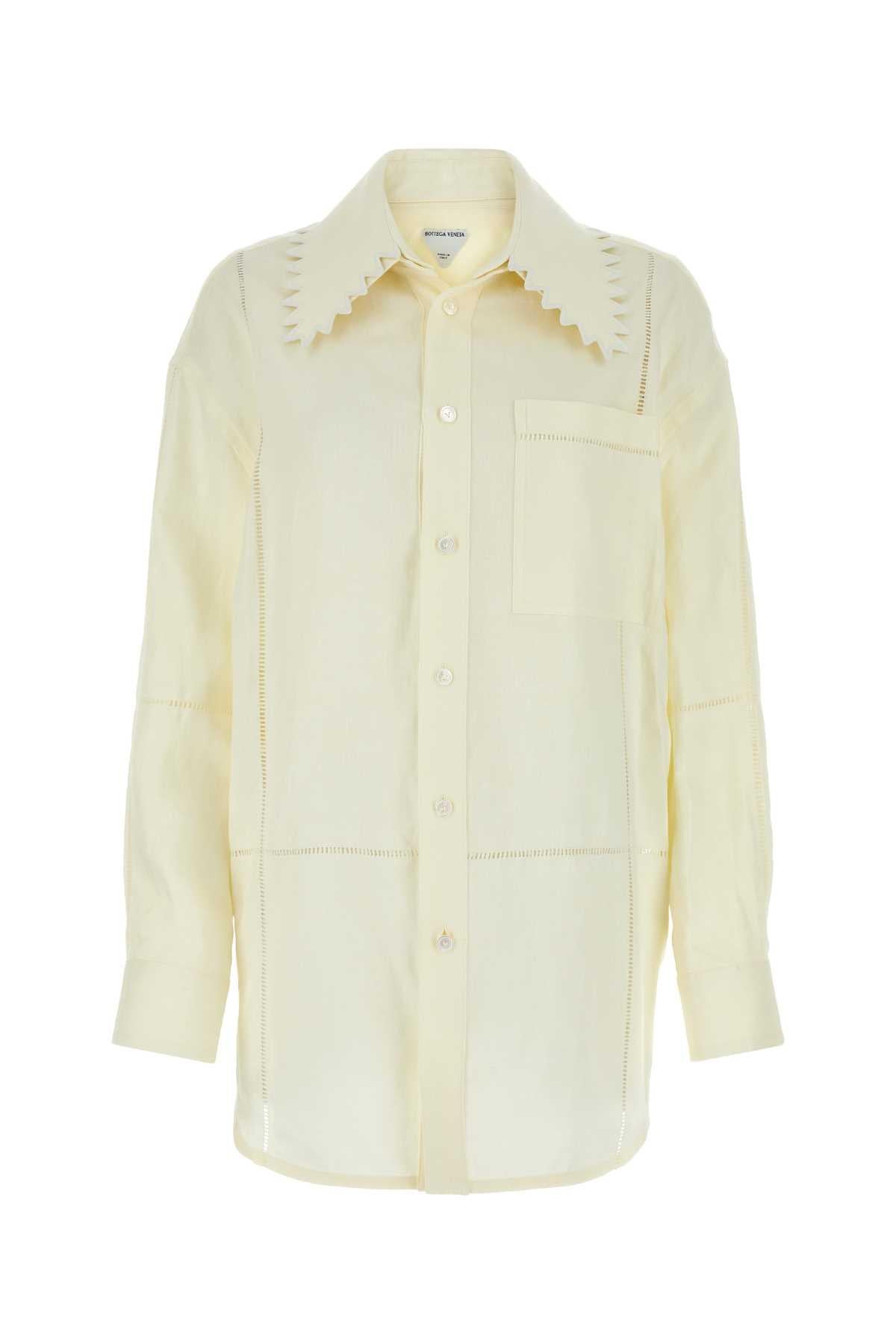 Bottega Veneta Long Sleeve Cotton Shirt Women’s Ivory