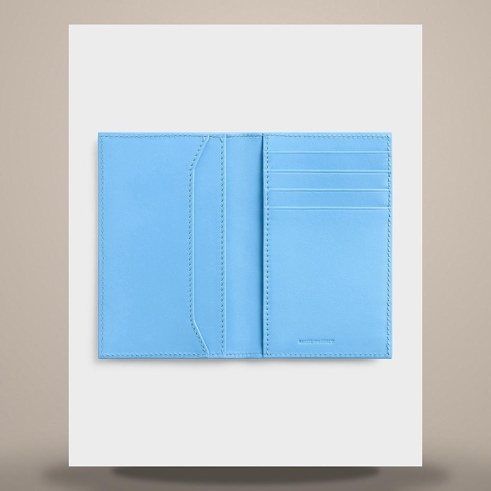 CELINE Triomphe Canvas Lambskin Compact Zip Card Wallet Tan