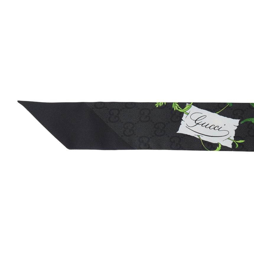 GUCCI Women’s Silk Scarf Black Scarf