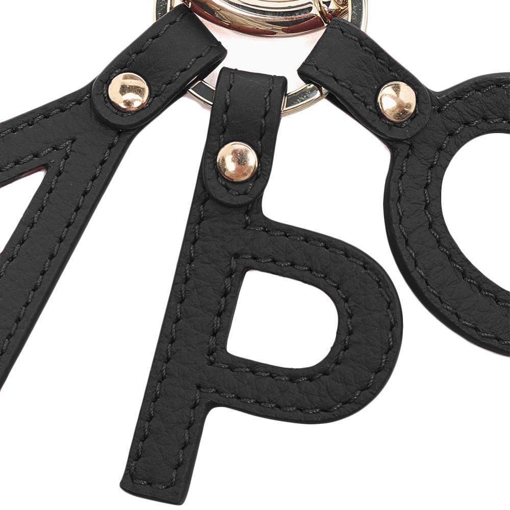 A.P.C. Signature Logo Letter Keyring Black Keychain Accessory PXAWV F63656 LZZ