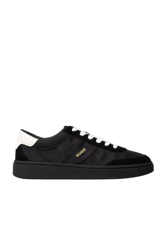 HUGO BOSS Leather Low-Top Sneakers for Men 50569004 002 BLACK DOM