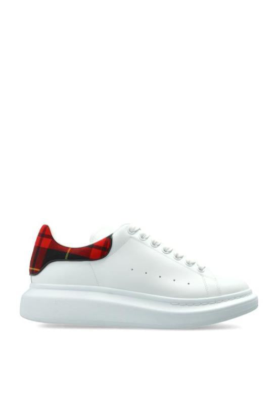 Alexander Mcqueen Oversized Leather Sneakers 553680 WIAJQ 9202 WHITE RED DOM