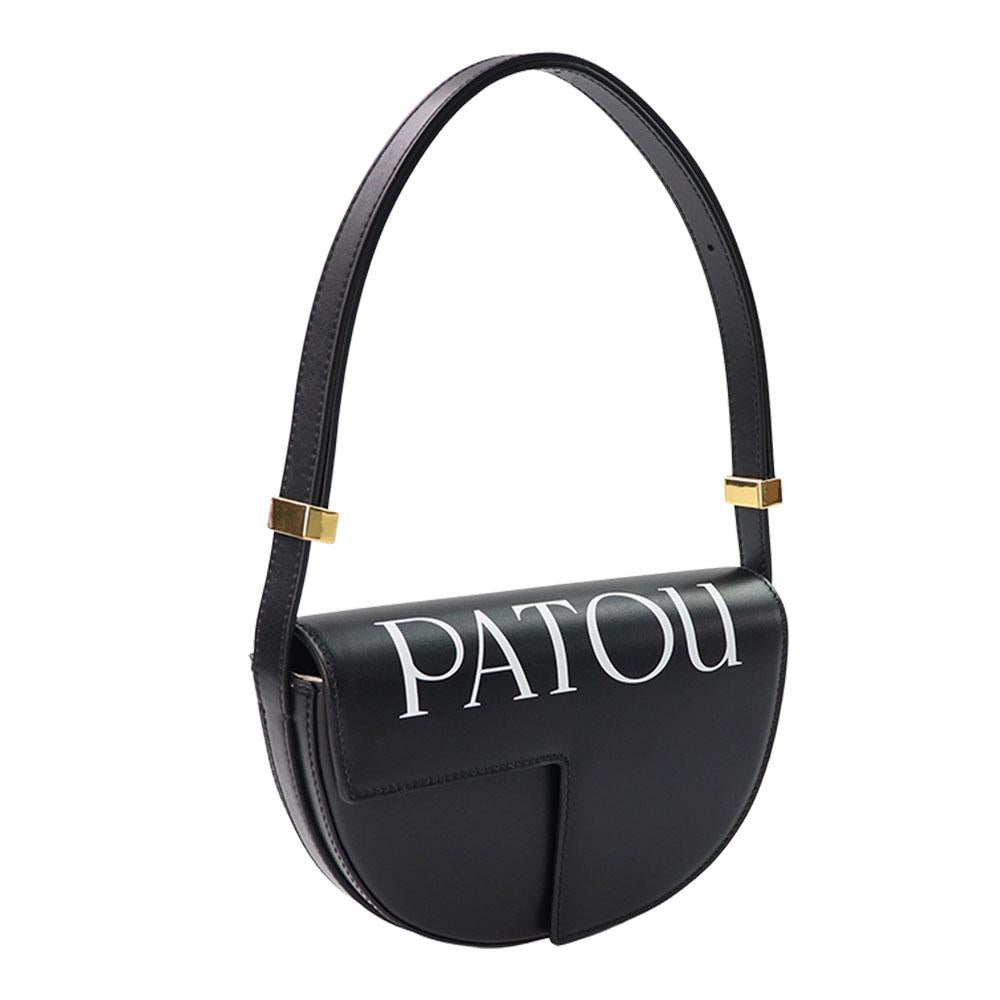 PATOU Le Patou Small Shoulder Bag Black Leather