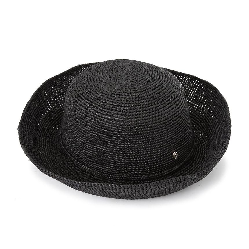 HELEN KAMINSKI Women's Raffia Cloche Hat HAT50330 CHARCOAL