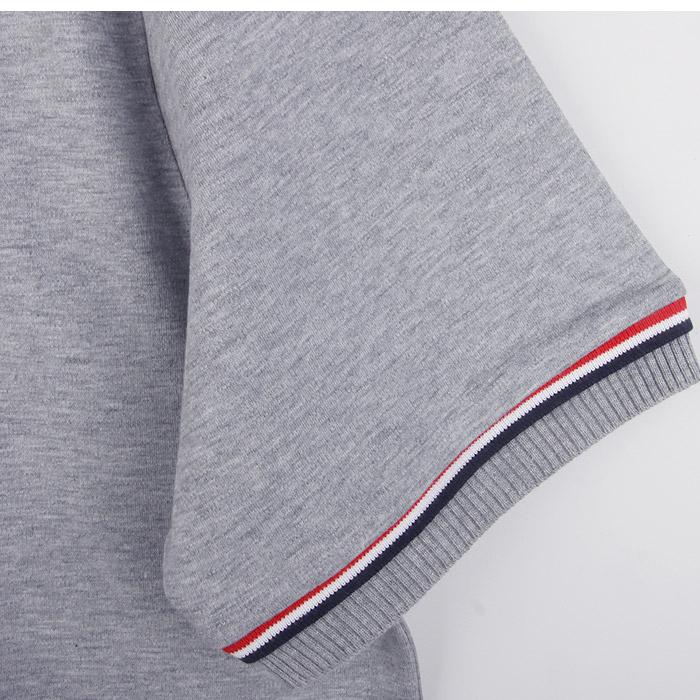 THOM BROWNE Men’s Short Sleeve T-Shirt Gray Cotton Crewneck