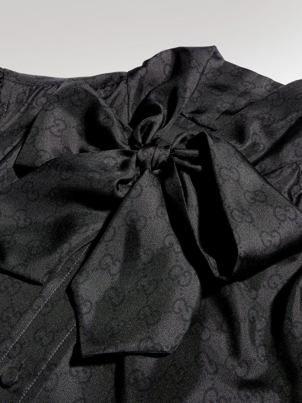 GUCCI Long Sleeve Button-Up Shirt Black Cotton