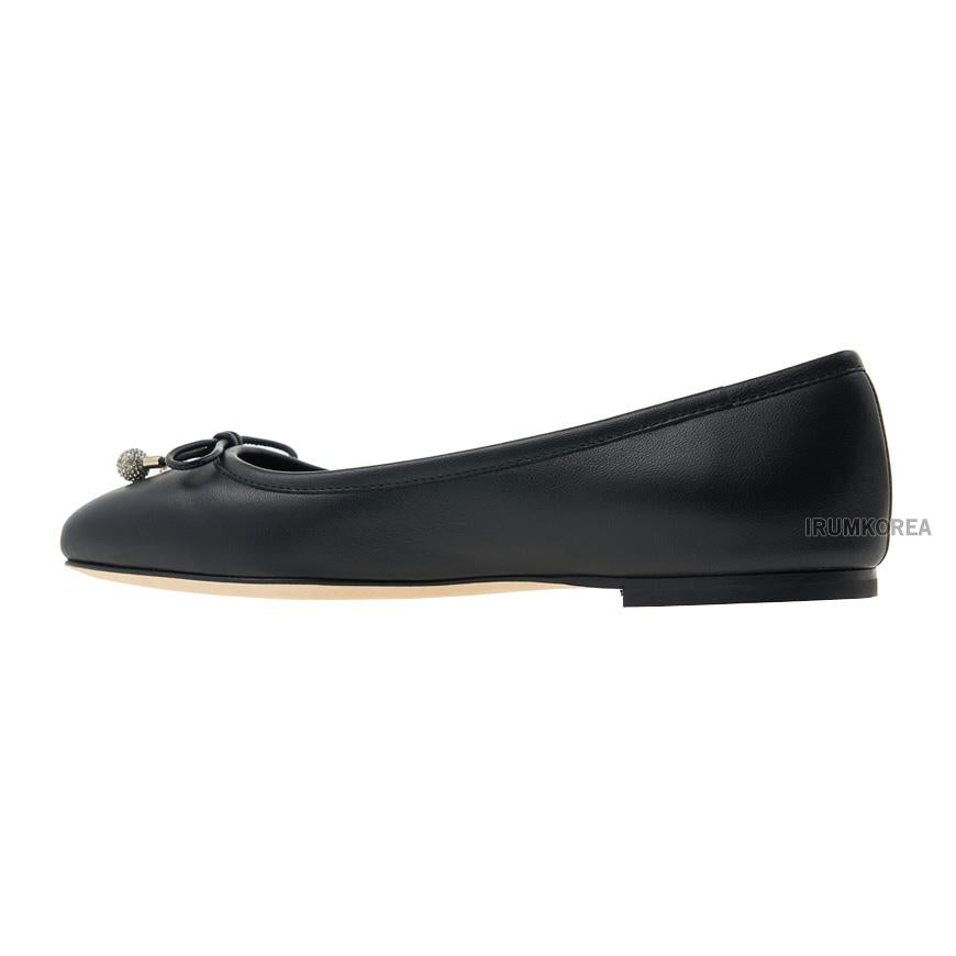 Jimmy Choo Black Nappa ELME Flat Women’s Shoes
