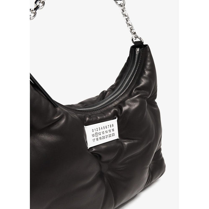 Maison Margiela Glam Slam Medium Shoulder Bag Black Leather