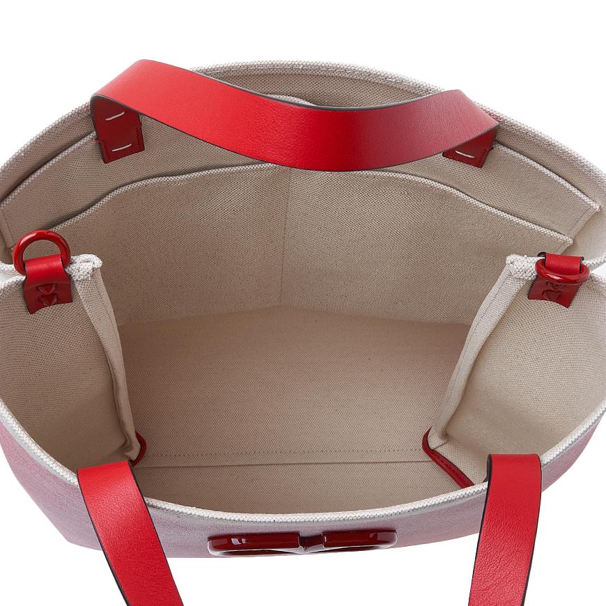 VALENTINO Garavani V-Logo Signature Leather Tote Bag
