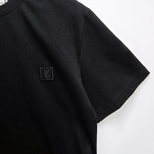 WOOYOUNGMI Flower Back Logo Short Sleeve T-Shirt Black Men’s