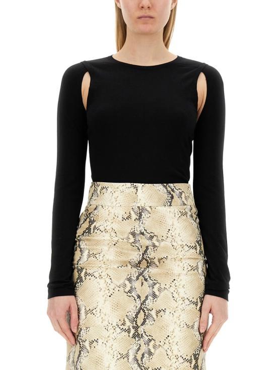 Helmut Lang Long Sleeve Sweatshirt Top O02HW703001 BLACK DOM